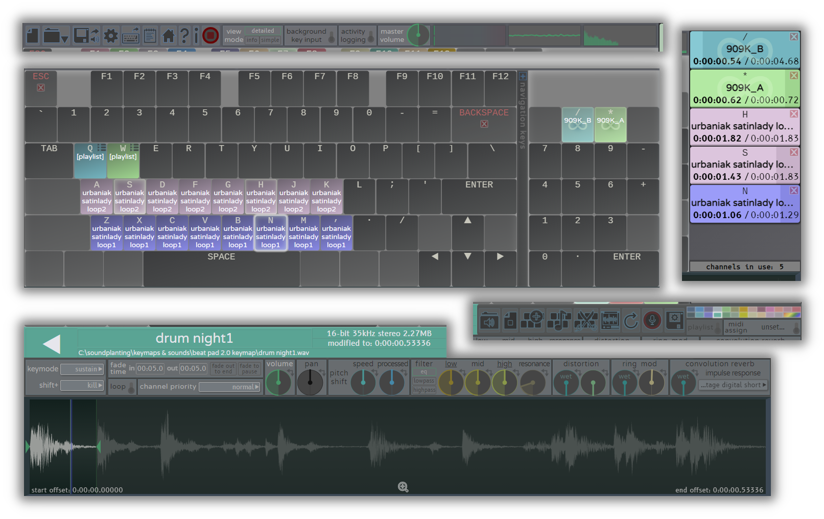 Soundplant: computer keyboard sample triggering for Windows & Mac